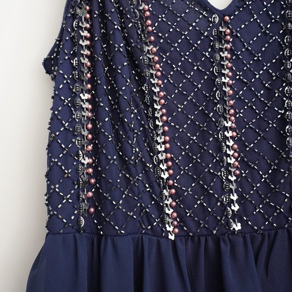 Dark blue long dress - Picture 7 of 10